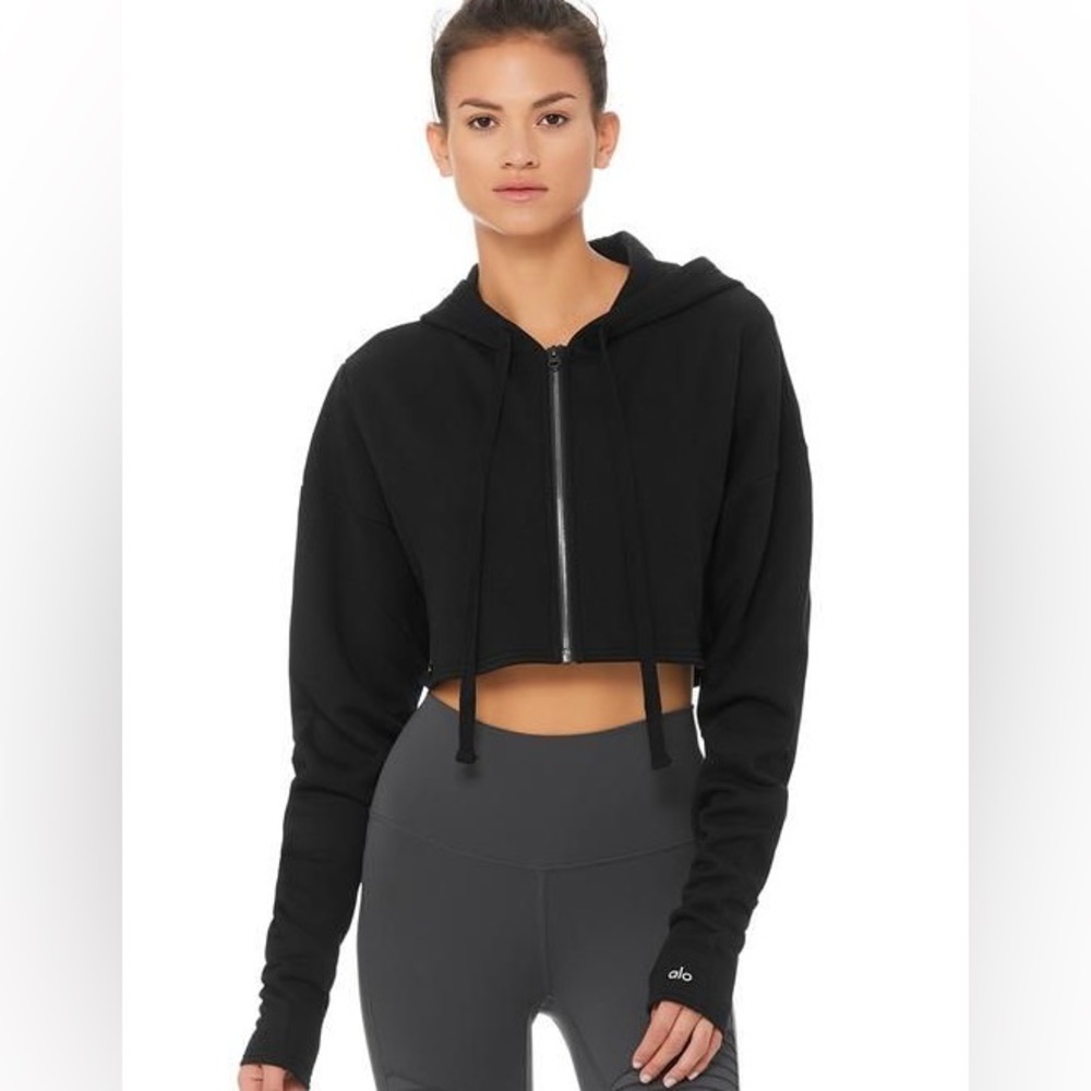Alo Cropped Zip Up